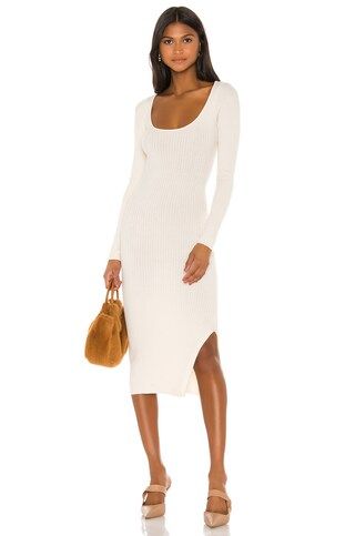 L'Academie Nessa Sweater Dress in Cream from Revolve.com | Revolve Clothing (Global)