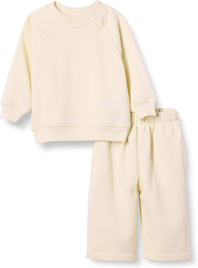 Amazon Essentials Unisex Babies' French Terry Sweatshirt and Sweatpants Set, Pack of 2 | Amazon (US)