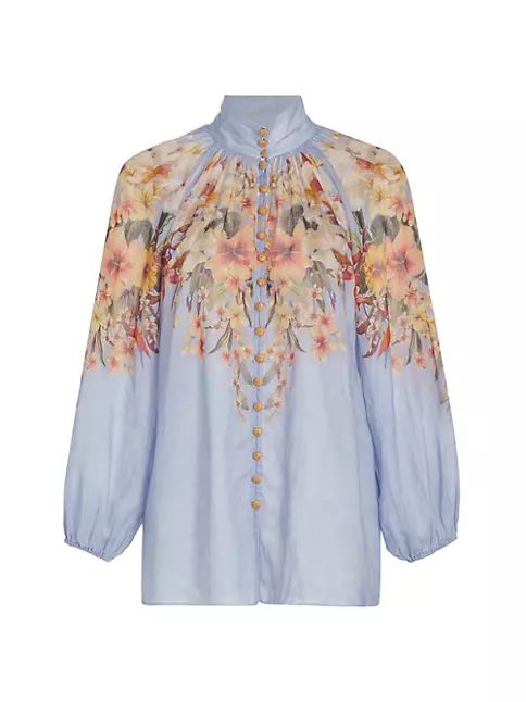 Lexi Floral Button-Front Blouse | Saks Fifth Avenue