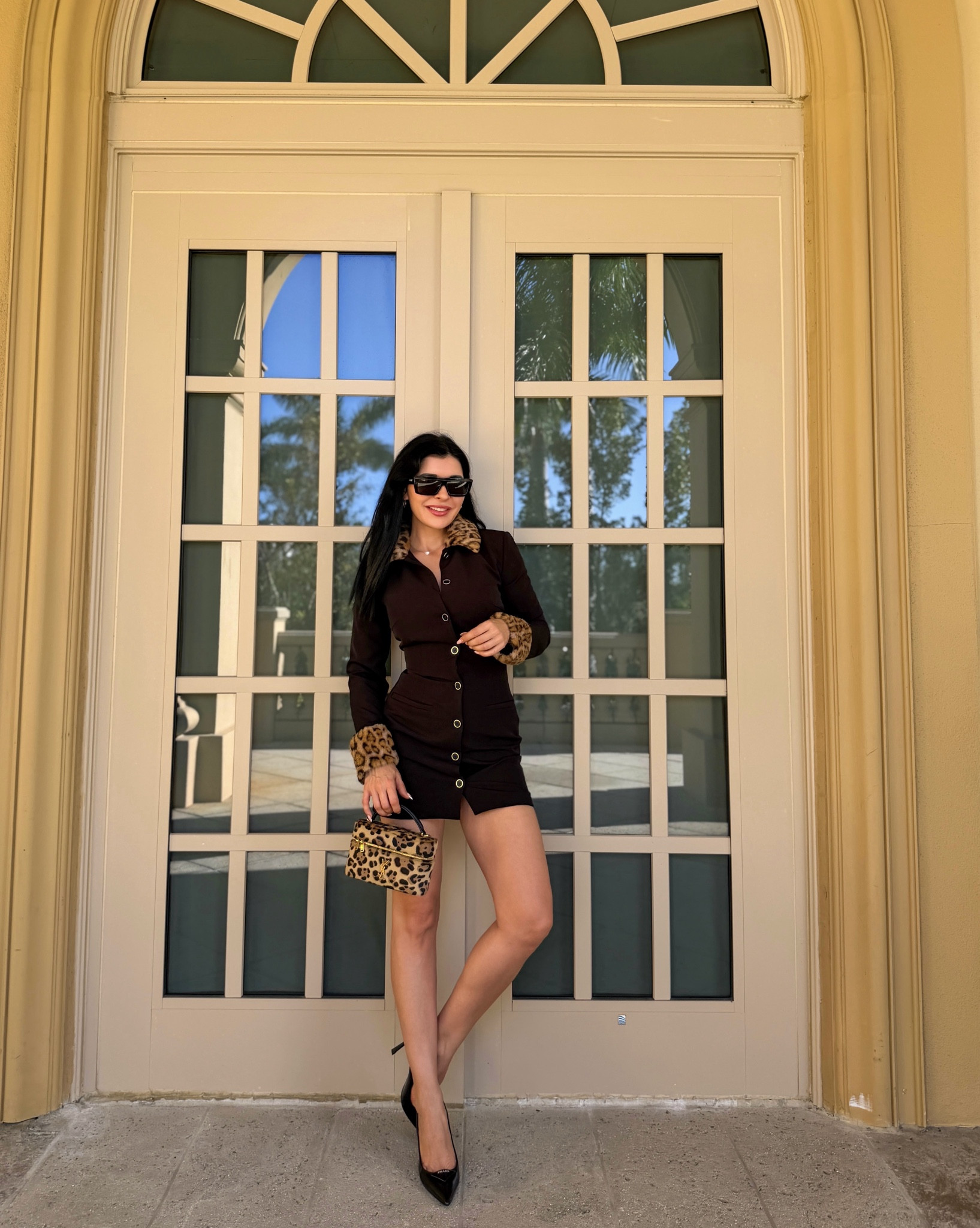 Leopard and black mini dress with YSL leopard bag 

#LTKdayinmylife #LTKootd #LTKgrwm