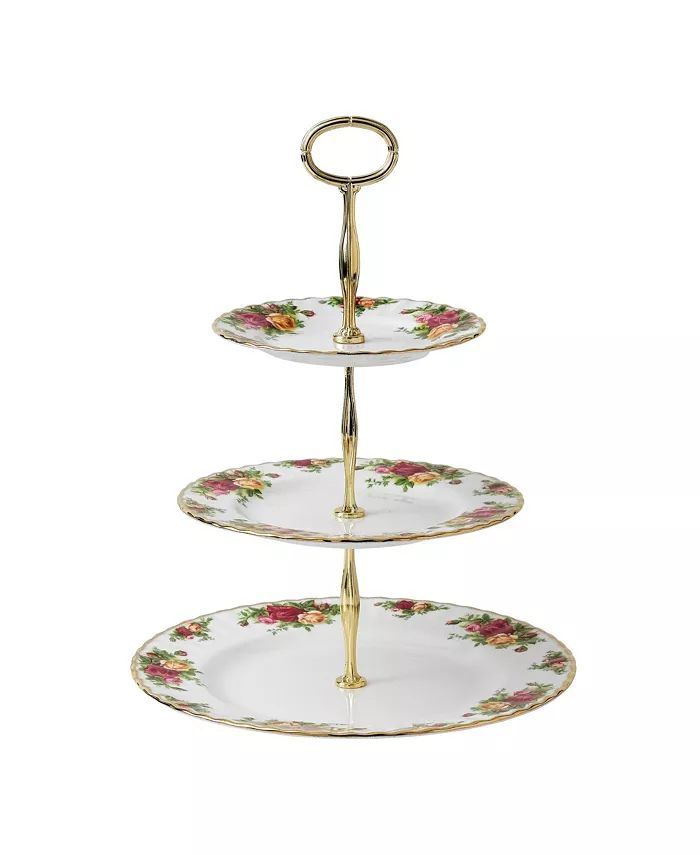 Old Country Roses Cake Stand Three-Tier | Macys (US)