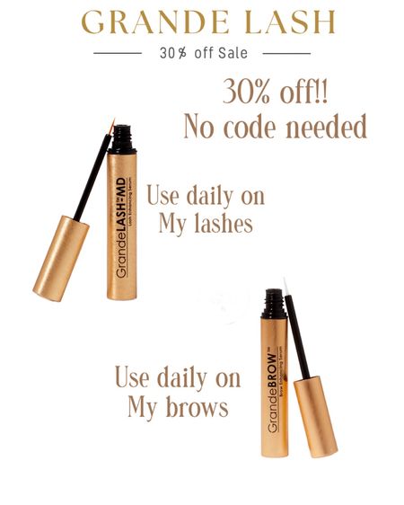 Grande lash sale! 30% off sitewide! Both lash serum and brow serum work! It’s all I use 

#LTKover40 #LTKbeauty #LTKsalealert