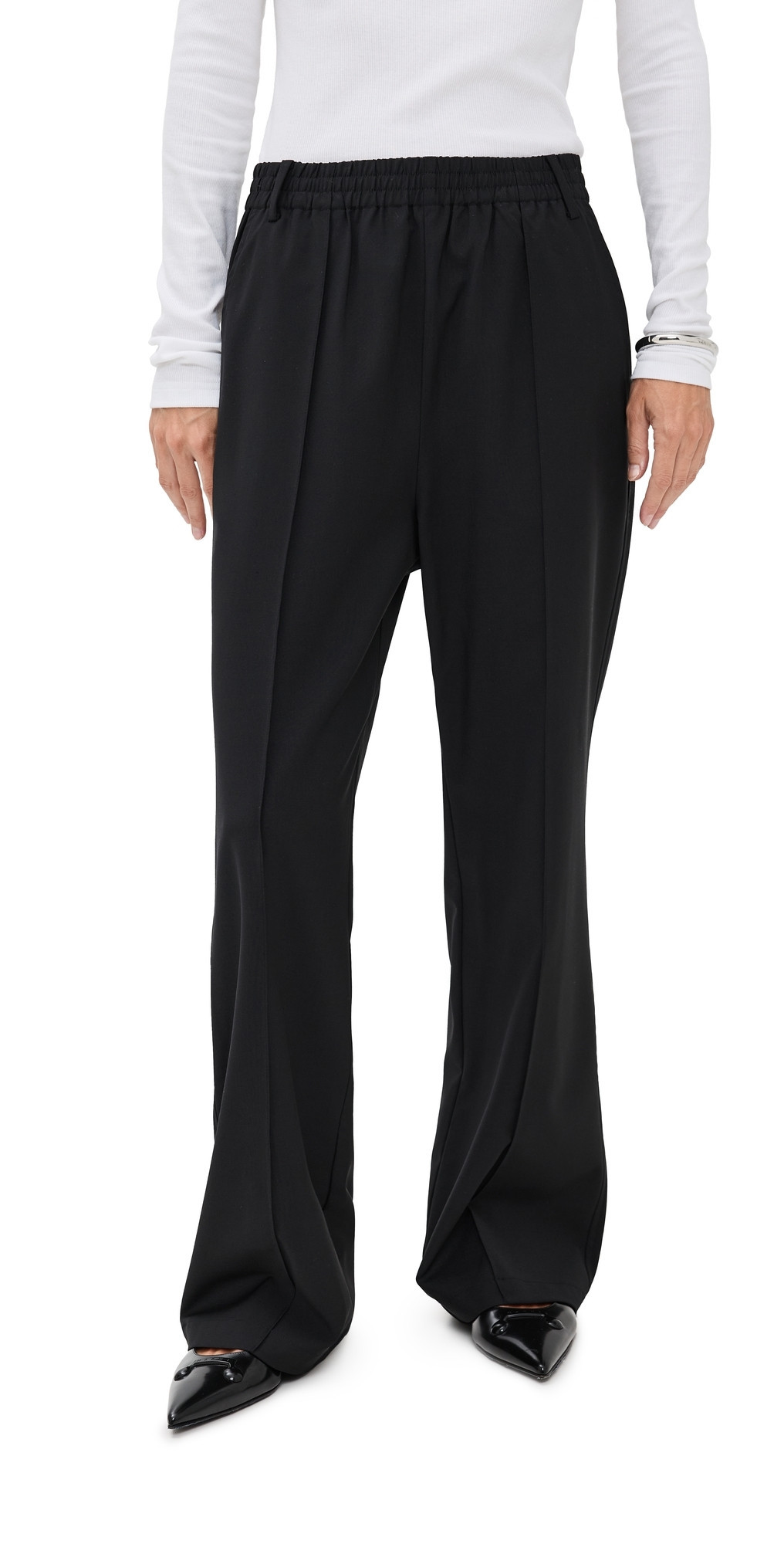 Tibi Petite Tropical Wool Scottie Joggers Black XS | Shopbop