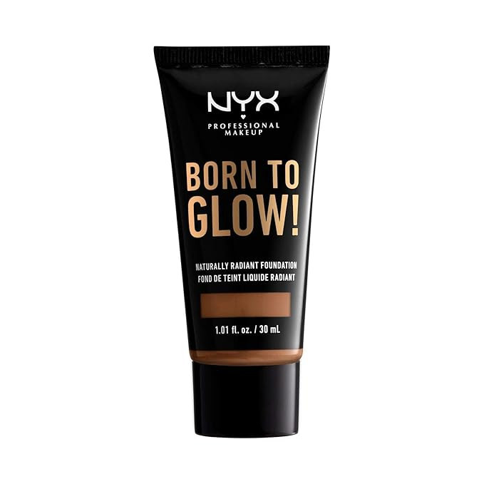 NYX PROFESSIONAL MAKEUP Born To Glow Naturally Radiant Foundation, Medium Coverage - Cappuccino | Amazon (US)