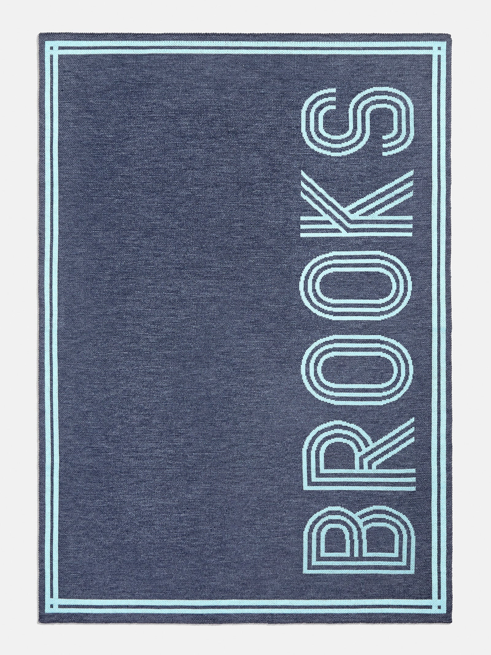 Your Name In Stripes Custom Blanket - Light Blue / Dark Blue | BaubleBar (US)