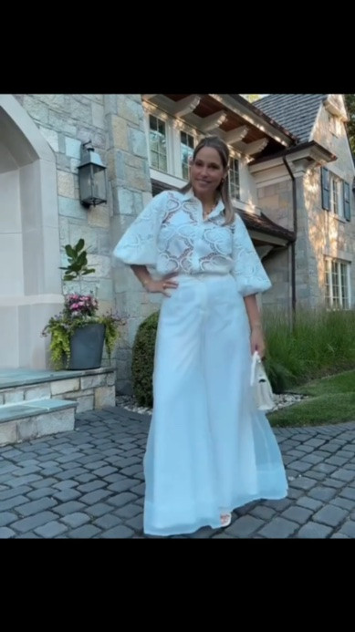 This white blouse is such a beautiful piece for summer. The geometric lace, eyelet details, and short puff sleeves make it feel so special. Wear it on its own or add a camisole underneath for a pretty all-white summer look.

#LTKSeasonal #LTKOver40 #LTKMidsize