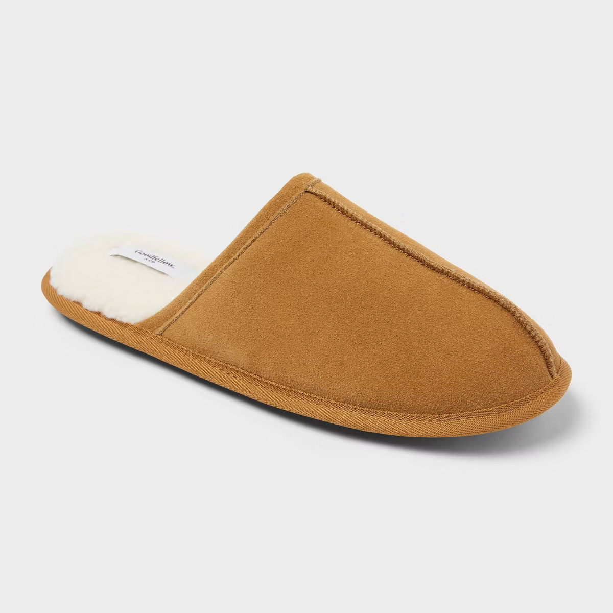 Men's Alex Genuine Suede Scuff Slippers - Goodfellow & Co™ Chestnut | Target