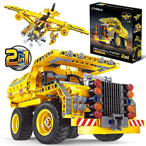Jyusmile STEM Toy Building Toy for Age 6, 7, 8, 9, 10, 11, 12 Years Old Kids Boys Girls - 2-in-1 Truck Airplane Take Apart Toy, 361 Pcs DIY Building Blocks Kits, Engineering Construction Toy | Amazon (US)