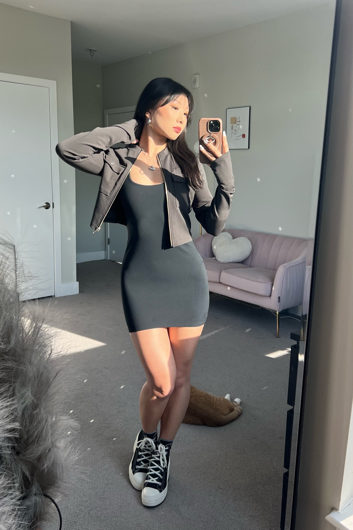 heart detail cowl neck mini dress in black Black Honey'' Black Mini Dress  Inandela Boutique