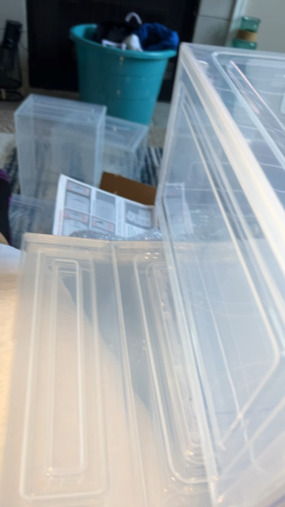 Looking for affordable shoe storage options? Check these out! I got them from Amazon. They’re spacious, made of durable hard plastic, and feature a drop-front door for easy access to your shoes, all while giving your space a clean and stylish look.