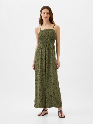 Smocked Wide-Leg Jumpsuit | Gap Factory
