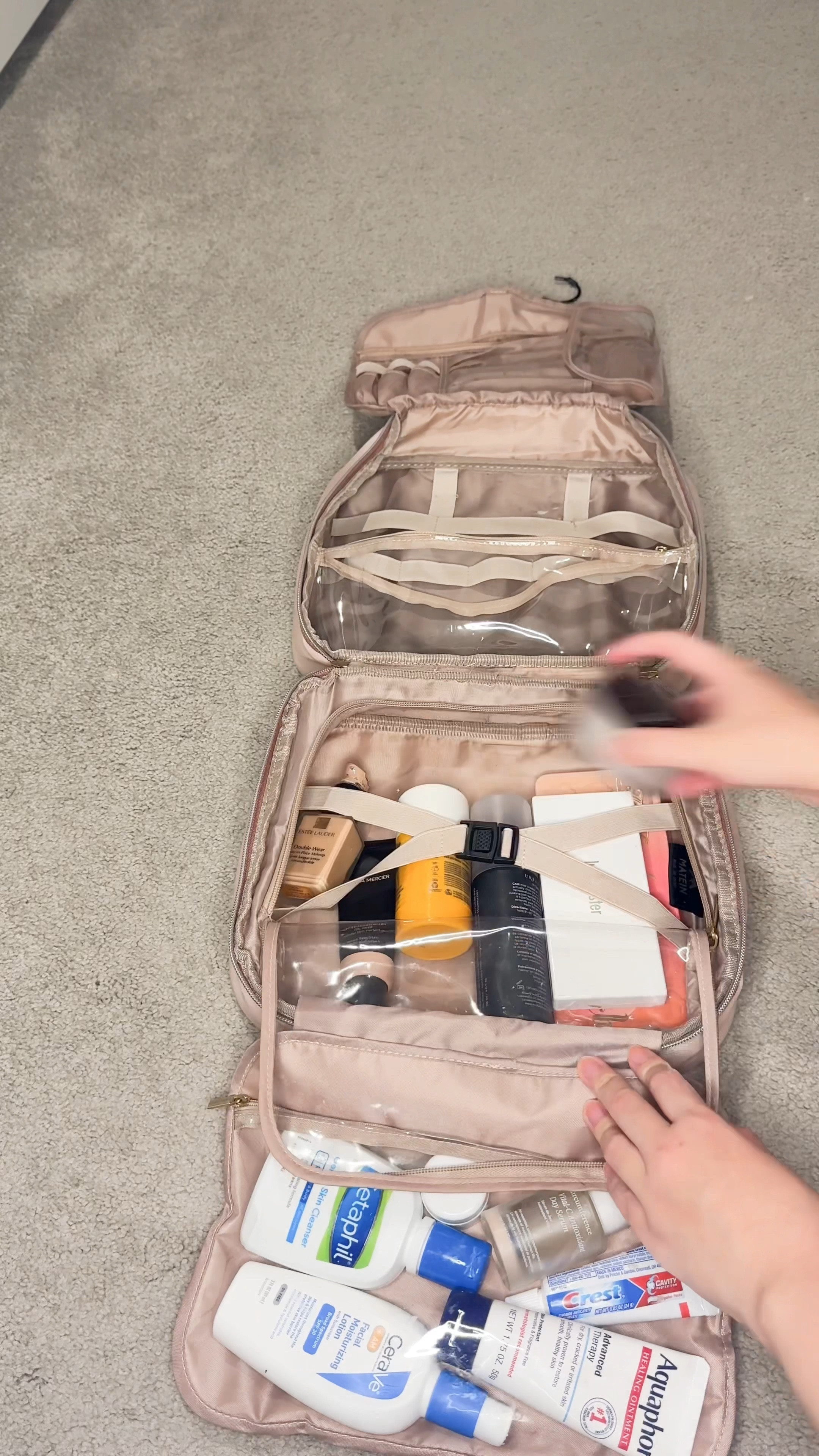 I chose my hanging toiletry bag over the one with 50k reviews because the outside isn't fabric and made with material that can be wiped down, which I think is important!

#LTKHome #LTKSaleAlert #LTKTravel