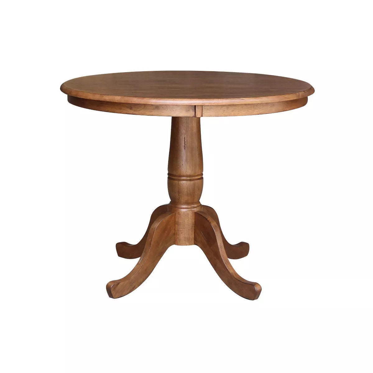 International Concepts 29.1" Dining Tables Round Top Carson Pedestal Distressed Oak: Hardwood, Se... | Target
