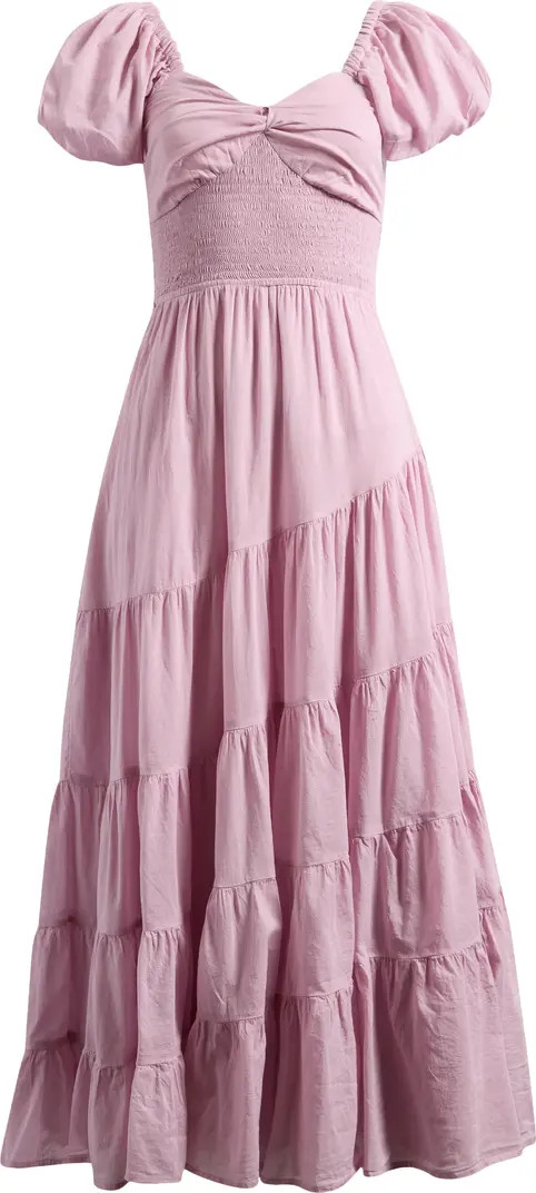 Sundrenched Smocked Puff Sleeve Maxi Dress | Nordstrom