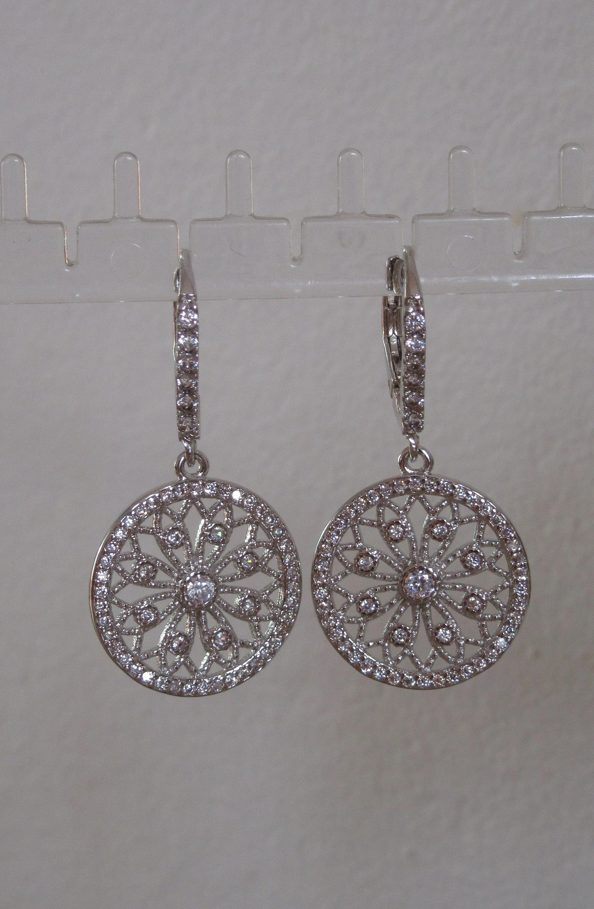Crystal Disc Drop Earrings, Inspired by Royal Style, Princess Catherine | Etsy (Global)