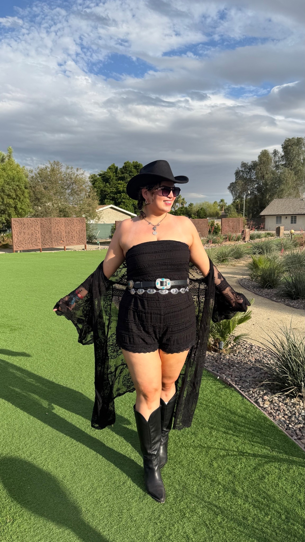 What I wore to stagecoach would also be so cute for a country concert this summer 🤠

Romper - size 0
Kimono - size 0
Boots - size 10 wide calf 



#LTKMidsize #LTKTall #LTKootd