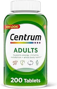 Centrum Adult Multivitamin/Multimineral Supplement with Antioxidants, Zinc, Vitamin D3 and B Vita... | Amazon (US)