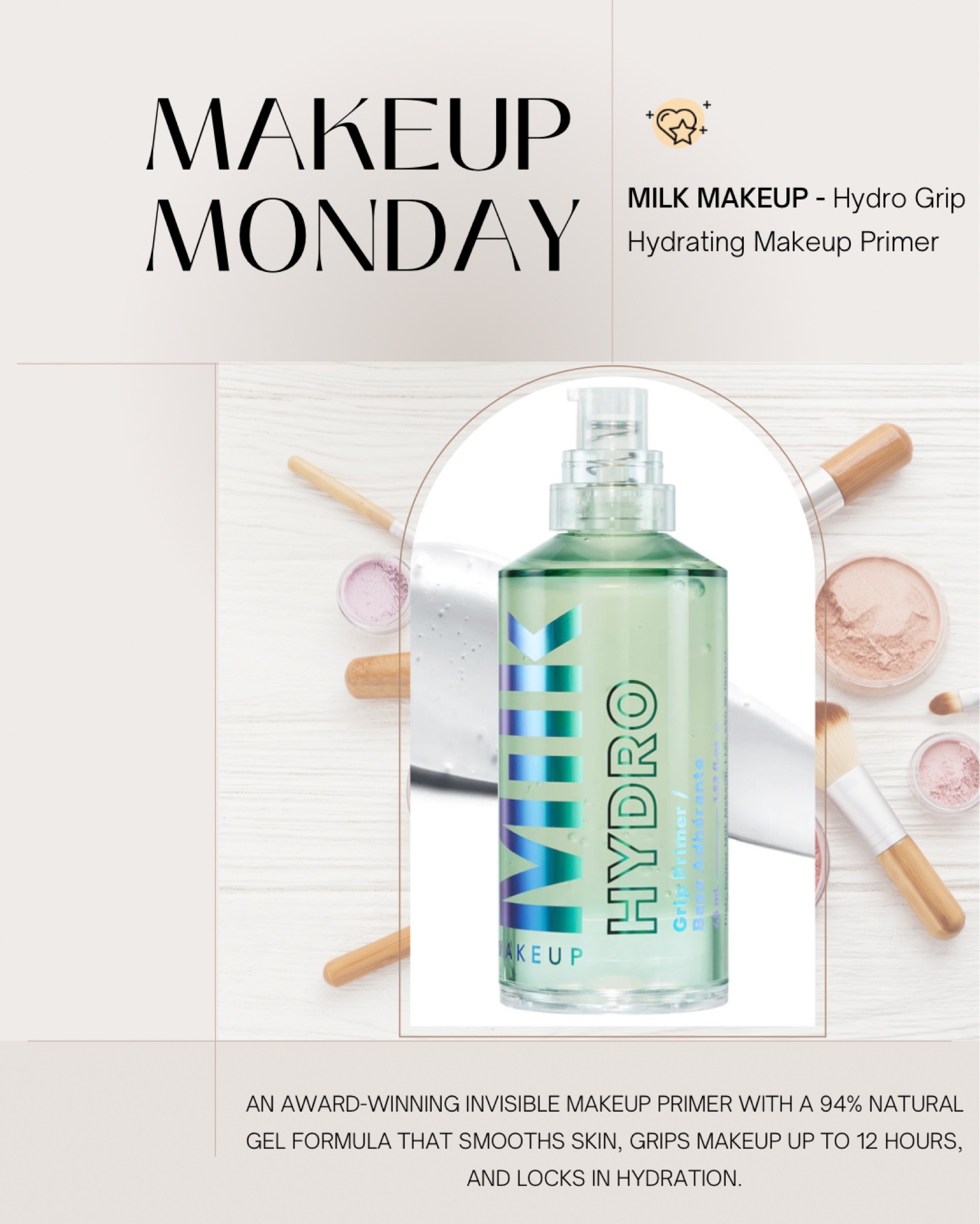 Makeup monday 
Milk makeup 
Hydro grip primer 
Makeup prep 
Makeup primer 
Hydrating makeup primer 
Best makeup primer 
Sephora 
Beauty routine 
Skin prep 

#LTKunder50 #LTKSeasonal #LTKbeauty