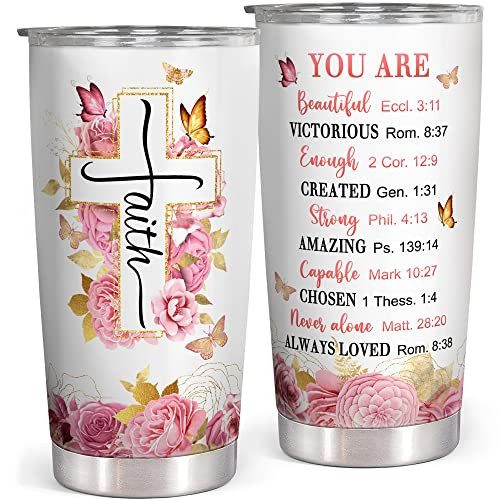 Lucagift Christian Gifts for Women - Religious Gifts for Women - Birthday Mothers Day Gift for Mom, Grandma, Sister, Friend, Coworker - Inspirational Spiritual Catholic Gift - 20 Oz Tumbler | Amazon (US)