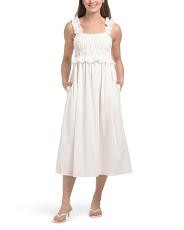 Smocked Sleeveless Midi Dress | TJ Maxx
