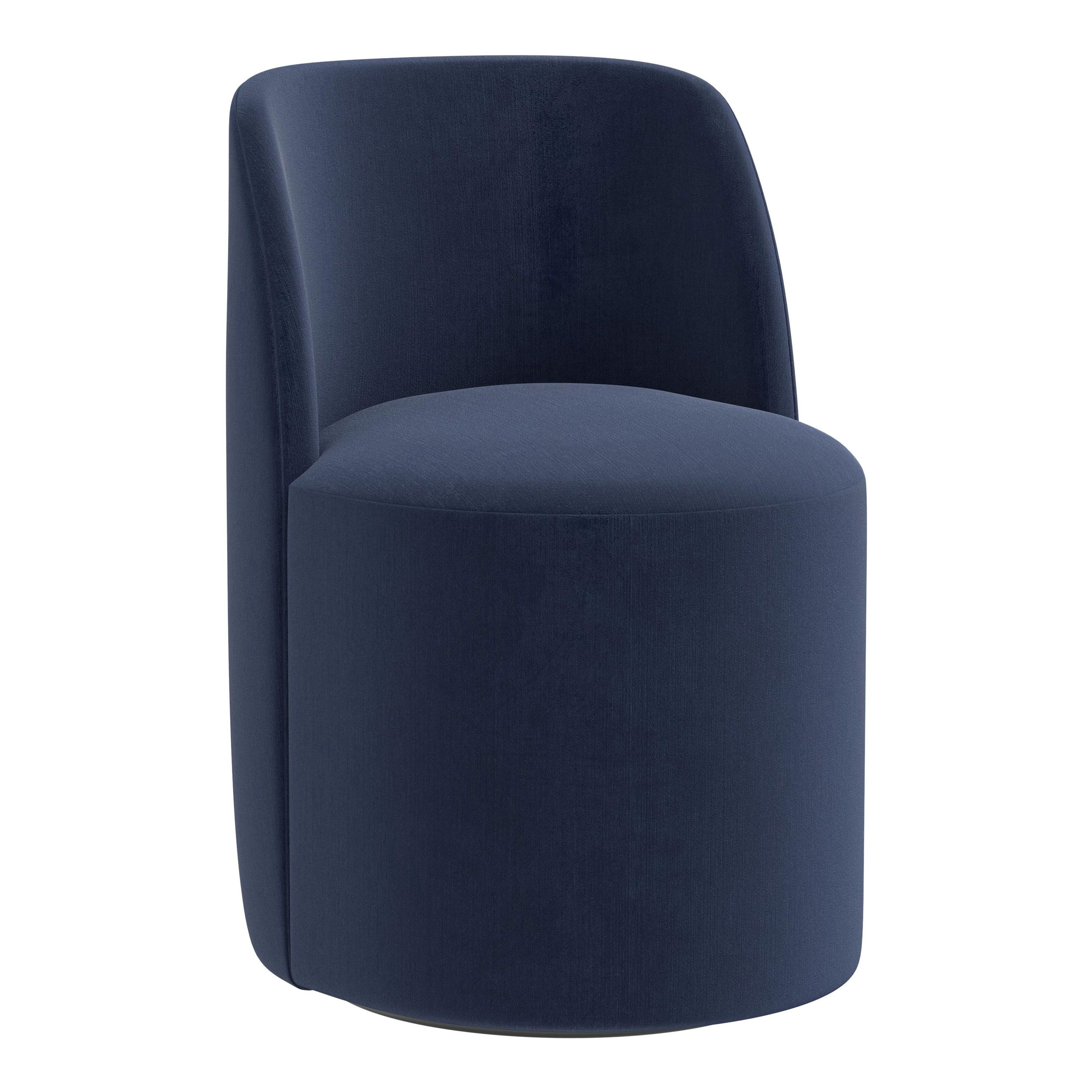 Clio Curved Back Upholstered Swivel Dining Chair | World Market