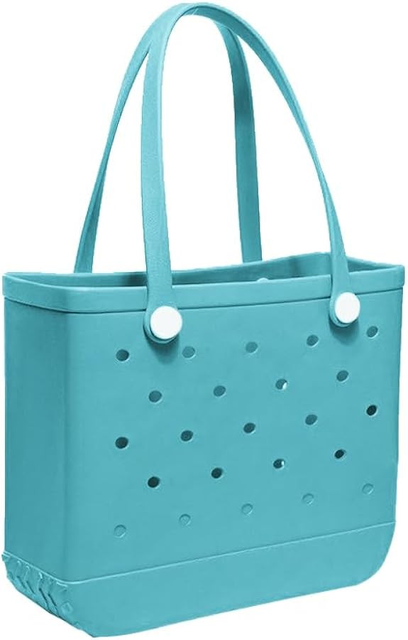 Medium Rubber Beach Bag for Men & Women, Large Capacity Travel Bag Tote Bag for the Beach Boat Po... | Amazon (US)