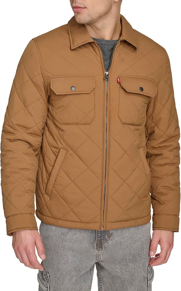Levi's mens Levi's Men's Diamond Quilted Laydown Collar Jacket | Amazon (US)