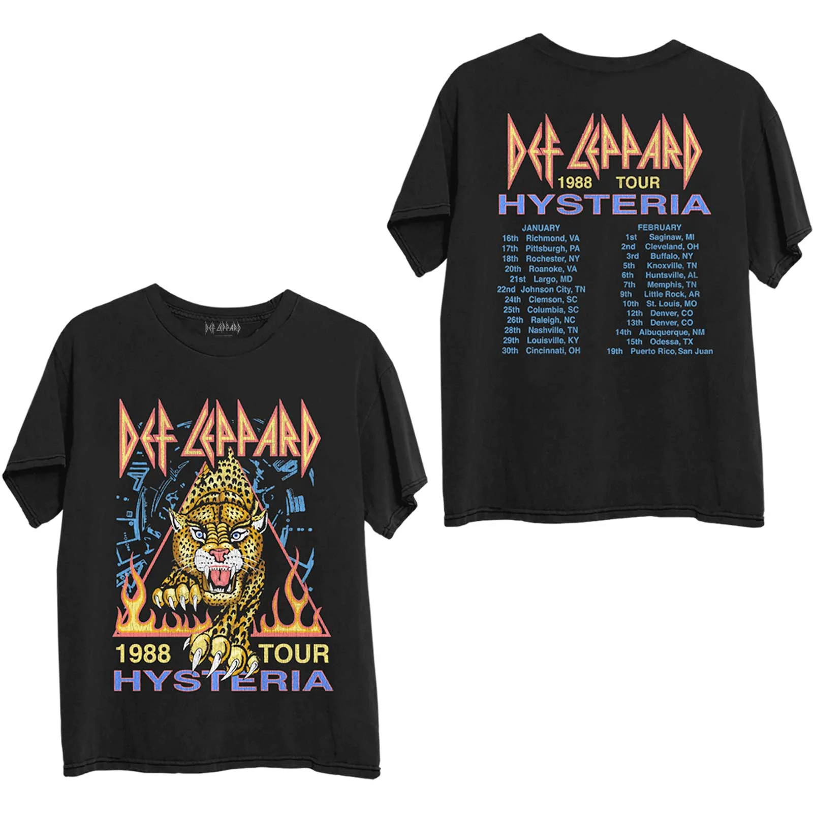 Def Leppard Unisex T-Shirt Hysteria '88 (Back Print) (X-Large) | Walmart (US)