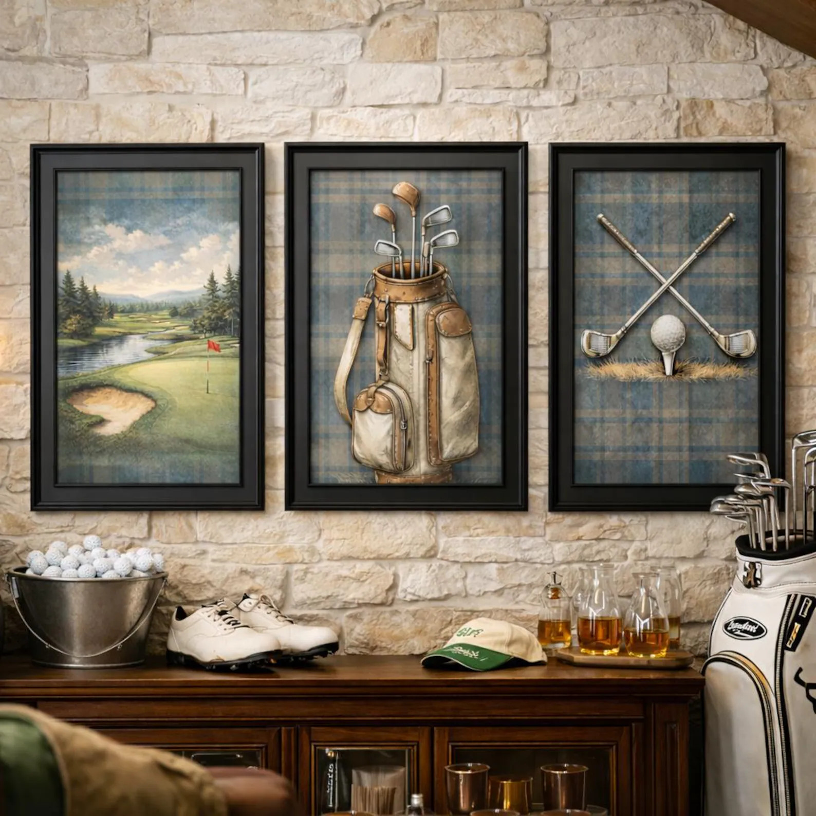 Golf Art | Dad Gift | Golf Course Art | Golf Course | Man Cave Decor | Black & White Prints | Spo... | Etsy (Global)