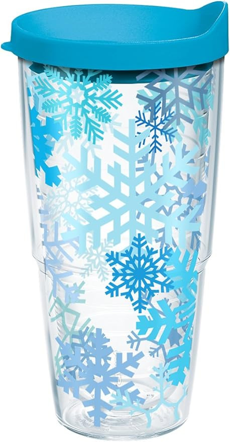 Tervis Christmas Holiday Blue Winter Snowflakes Made in USA Double Walled Insulated Tumbler Trave... | Amazon (US)