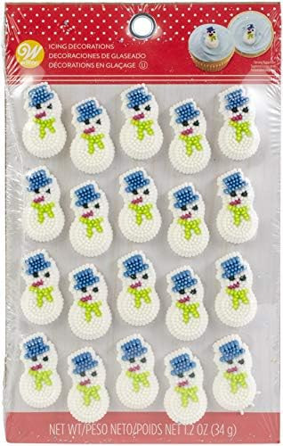 Wilton Mini Snowman Icing Decorations, 20-Count | Amazon (US)