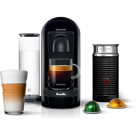 Nespresso VertuoPlus Coffee and Espresso Machine by De'Longhi with Milk Frother, Grey | Amazon (US)