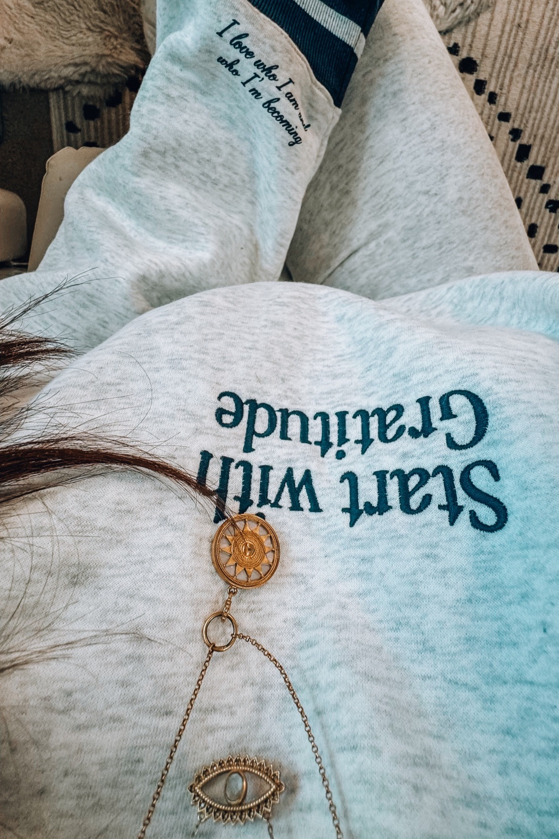 Obsessed with this matching set! Wearing a L/XL in the sweatshirt and sweatpants 
My fave necklaces code: taryntruly

#LTKSeasonal #LTKmidsize #LTKstyletip