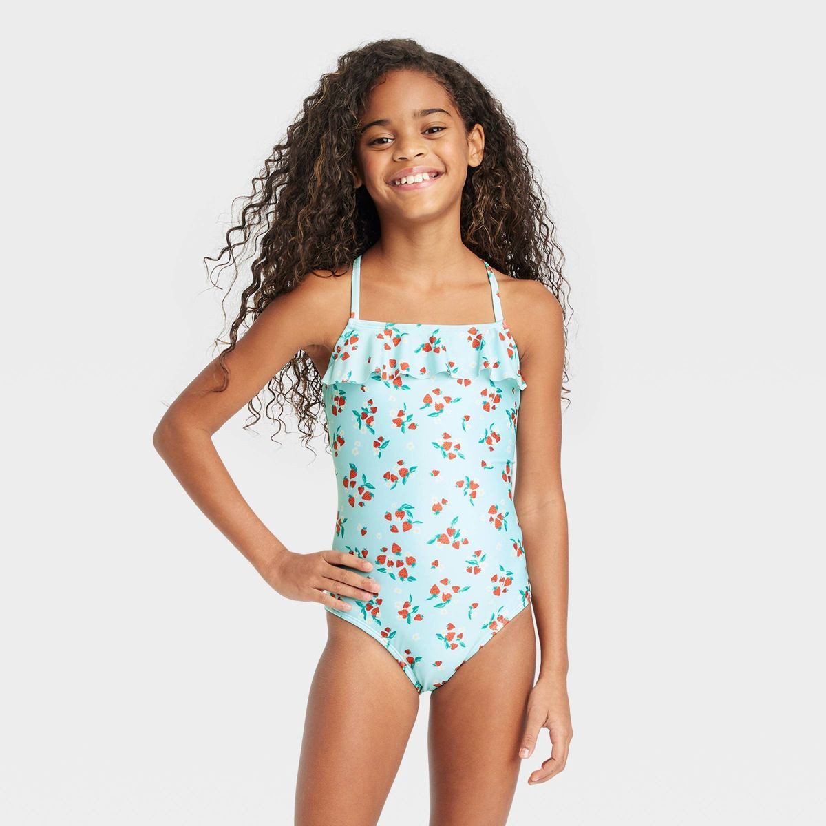 Girls' Sweet Strawberries One Piece Swimsuit - Cat & Jack™ | Target