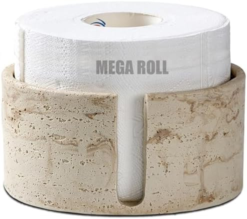 Natural Travertine Textures Toilet Paper Holder Stand for Bathroom Countertop or Floating Shelves... | Amazon (US)