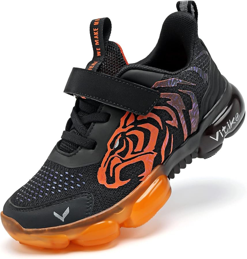 JMFCHI Boys Girls Kids' Sneakers Knitted Mesh Sports Shoes Breathable Lightweight Running Shoes f... | Amazon (US)