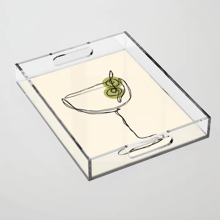 Dirty Martini Cocktail Drink Acrylic Tray | Society6