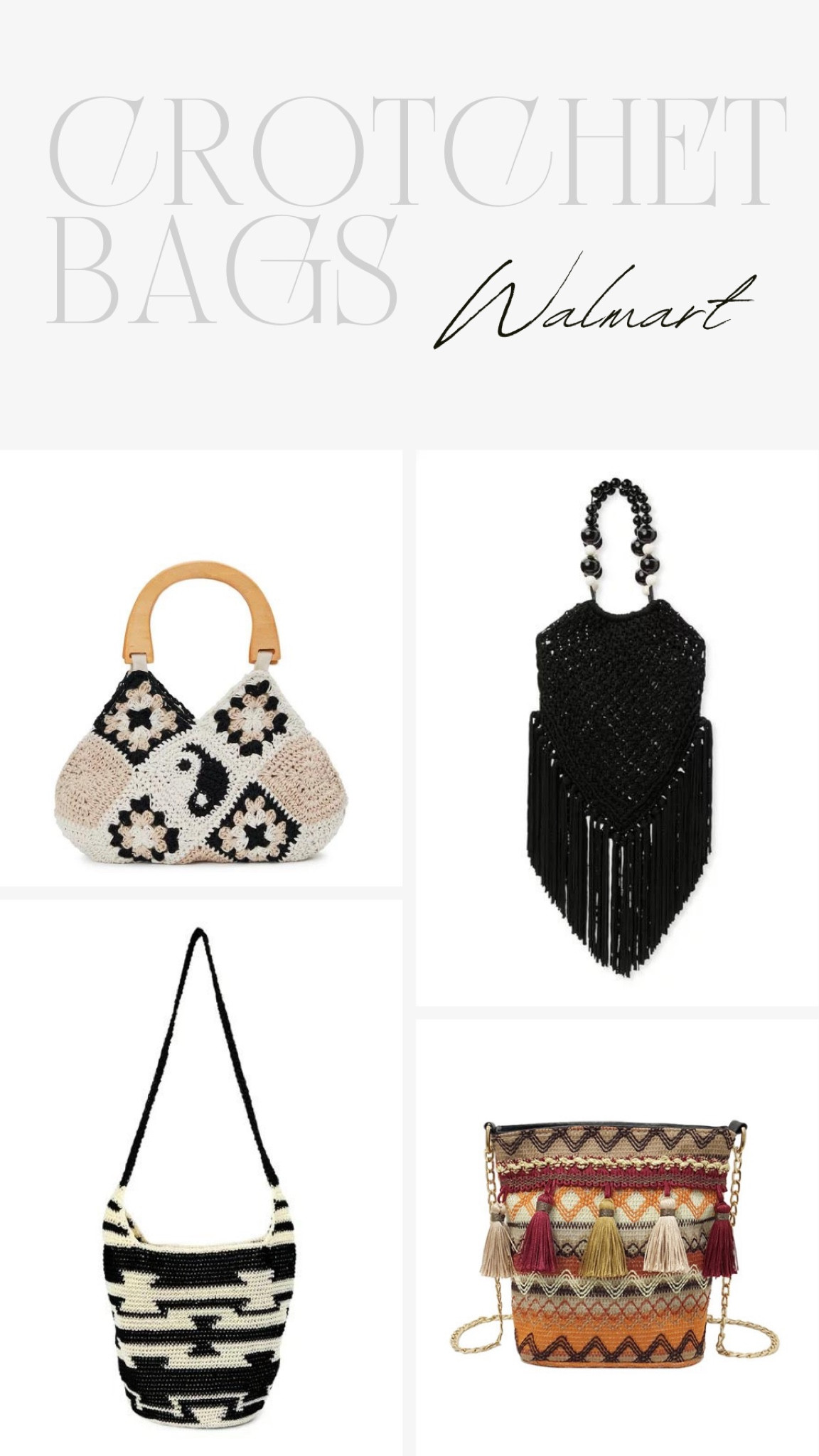  Cool and casual crotchet handbags from Walmart.

#LTKitbag #LTKFind #LTKstyletip