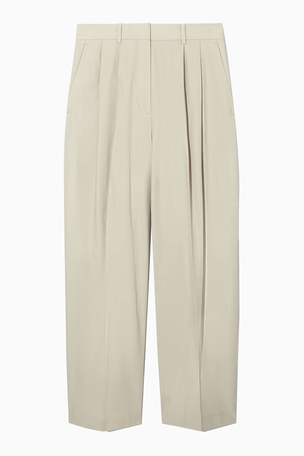WIDE-LEG TAILORED TROUSERS - BEIGE - COS | COS UK