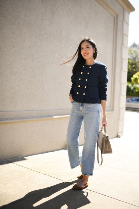 Classic business casual look: a polished jacket and jeans

#classicstyle
#casualfriday
#summeroutfit
#summerworkwear
#workoutfit

#LTKFindsUnder100 #LTKStyleTip #LTKWorkwear