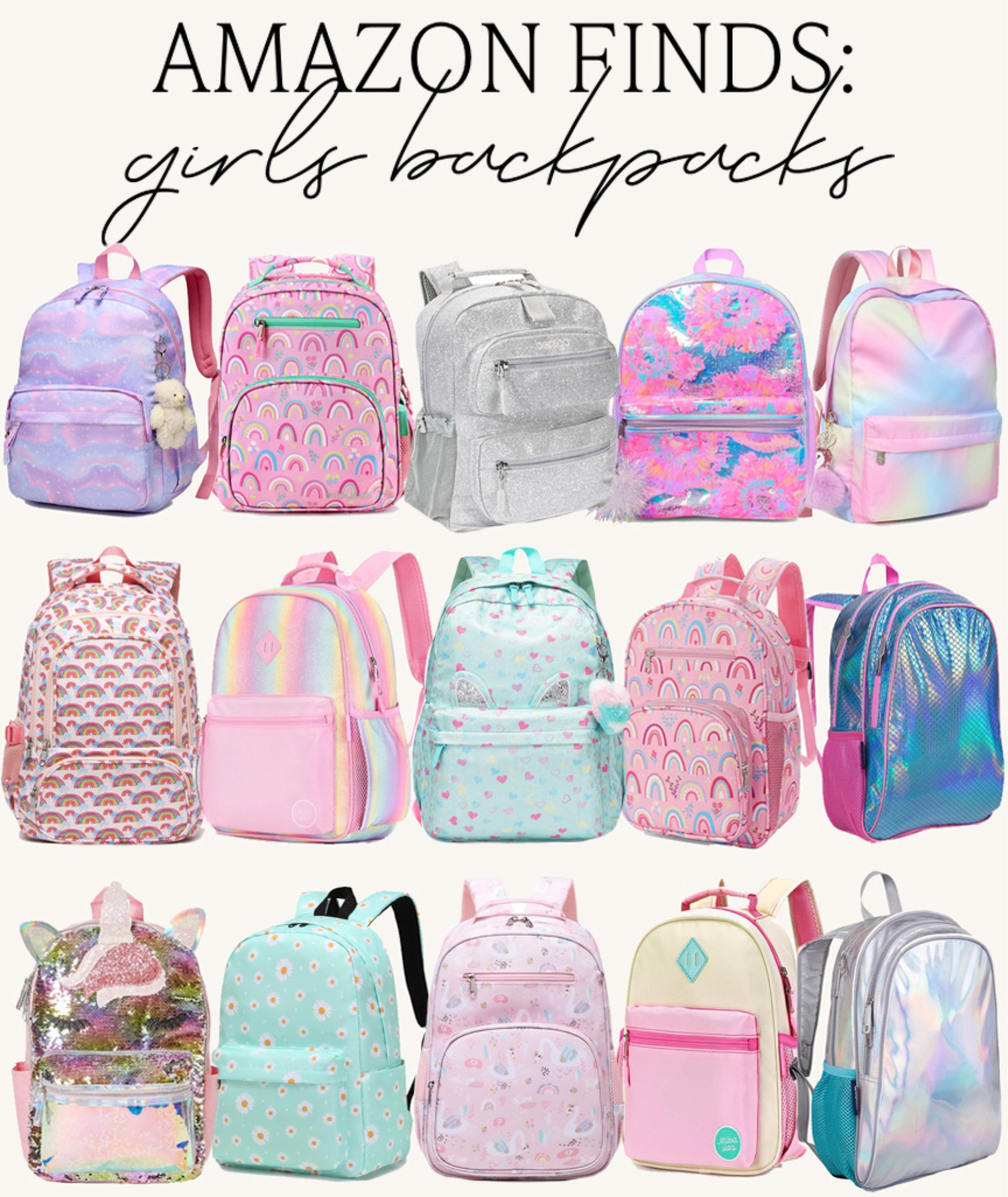 Bentgo Kids Backpack | Backpacks for School Petal Pink Glitter
