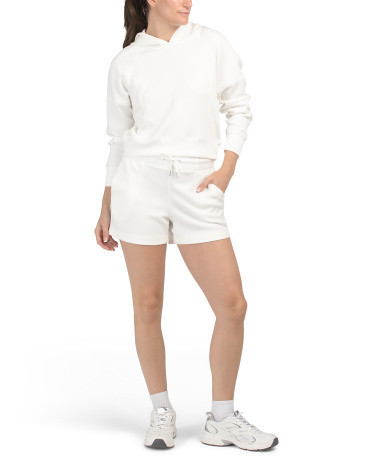2pc Scuba Hoodie And Shorts With Pockets for Women | Polyester/Spandex/Rayon | Marshalls