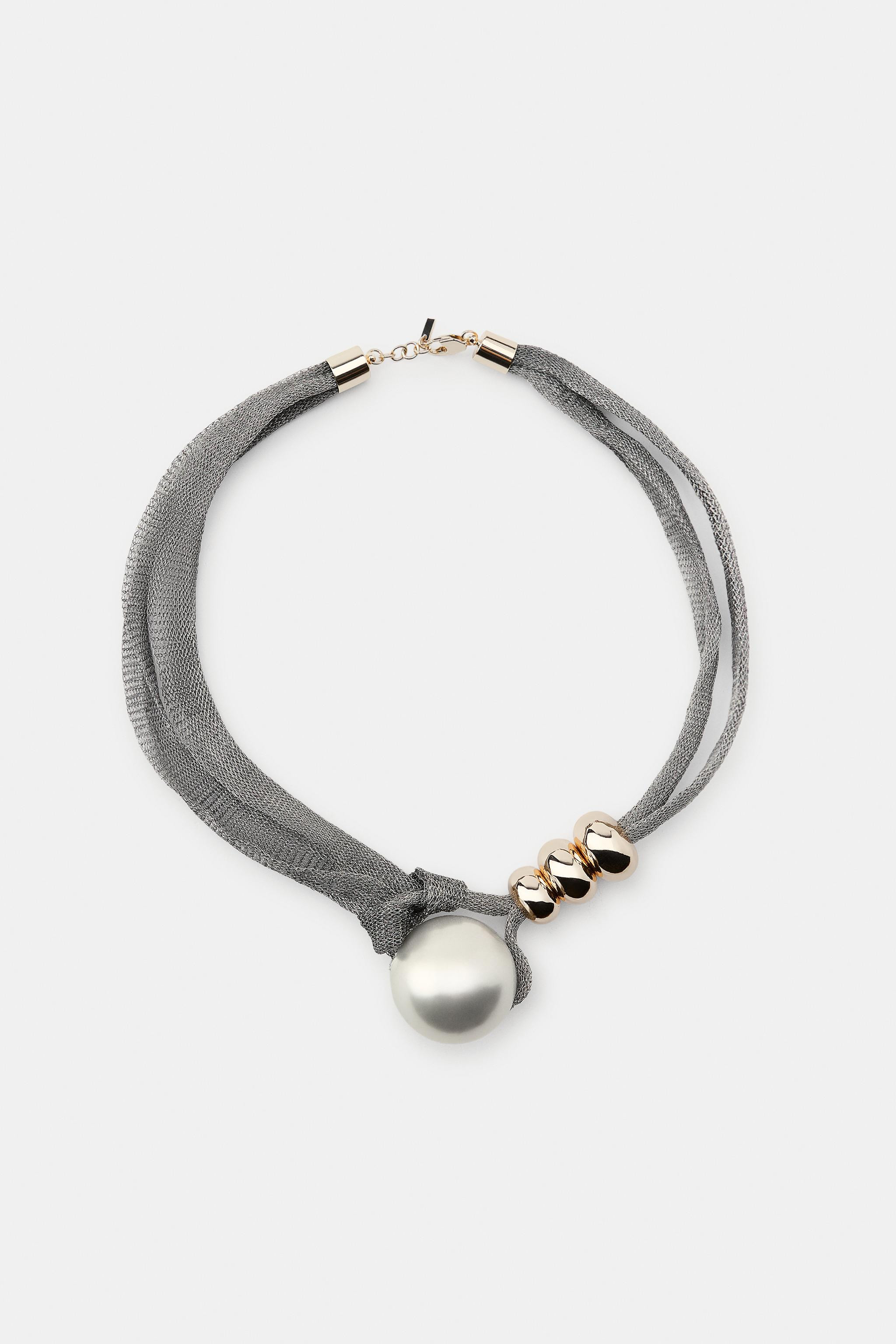MESH BALL PEARL NECKLACE | Zara US