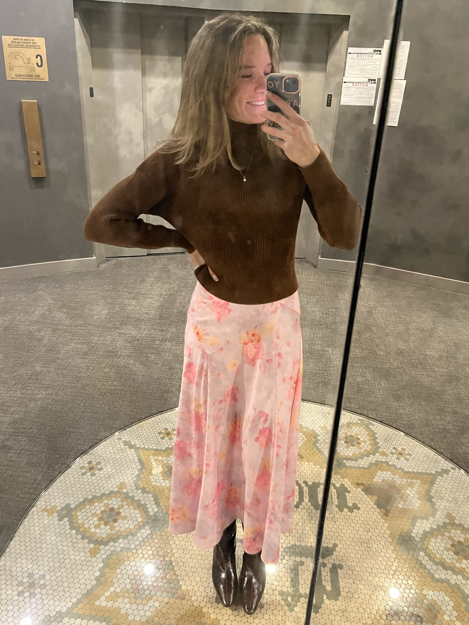 whoever decided bright florals are only for spring was boring!! I decided they are wrong - I love this outfit with brown alligator boots, a pink floral skirt and a brown turtleneck sweater! a cute & happy fall or winter outfit :) skirt is LSF but the exact one I have isn’t online! 

NYC STYLE | NYC OUTFIT | NYC WINTER OUTFIT | NYC FALL OUTFIT | TURTLENECK OUTFIT | HOLIDAY OUTFIT

#LTKstyletip #LTKSeasonal