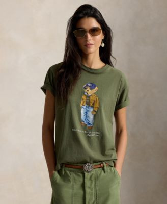 Polo Ralph Lauren Women's Vintage Cotton Jersey Crewneck T-Shirt - Dense Olive | Macy's