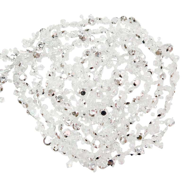 Silver Twisted Garland, 144" | At Home