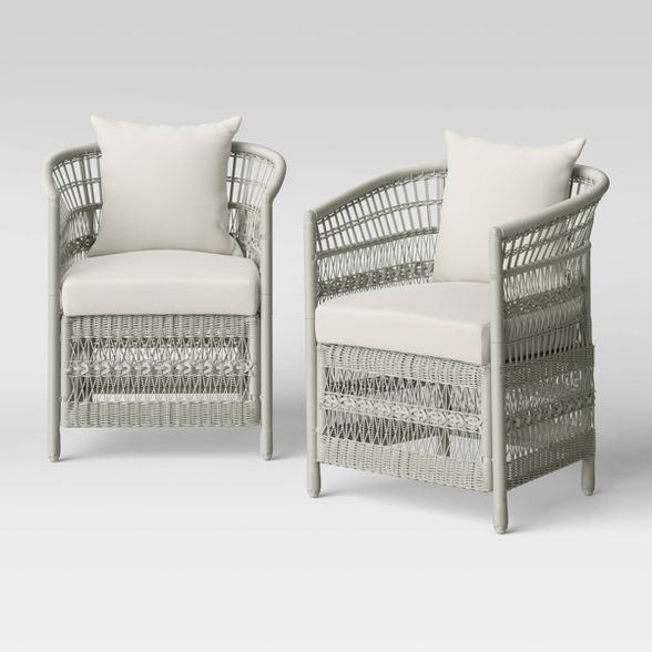 Mulberry 2pk Patio Club Chair - Threshold™ | Target