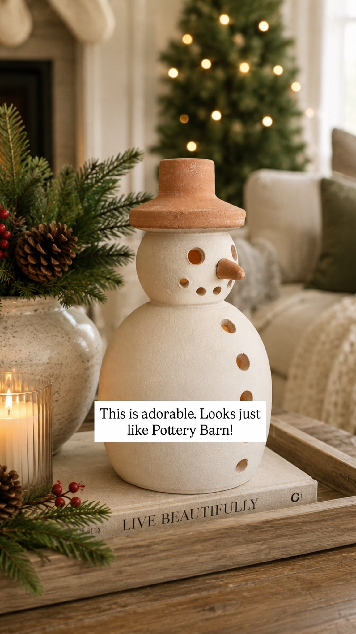 This little ceramic snowman is such a cozy holiday find! 🤍🎄 I love the neutral tones and handmade look—it adds just the right amount of Christmas charm without feeling overdone. Perfect for a coffee table, console, or shelf!

#LTKSeasonal #LTKHome #LTKSaleAlert
