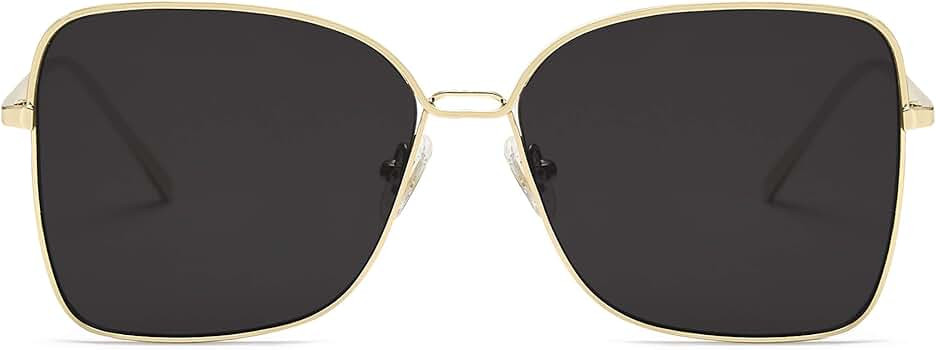 SOJOS Fashion Square Aviators Sunglasses for Women Flat Mirrored Lens SJ1082 | Amazon (US)