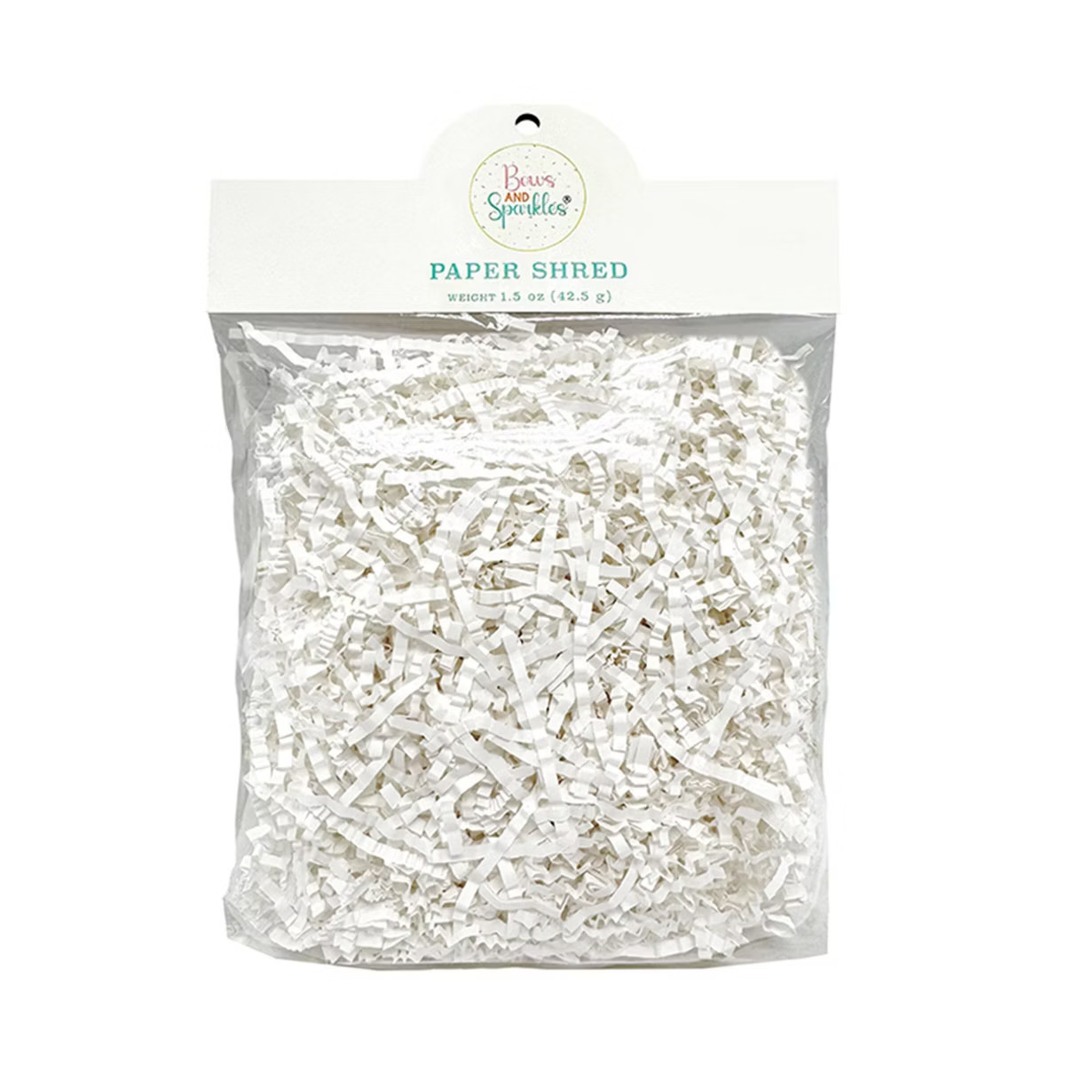Bows And Sparkles 1.5oz Paper Shred Filler White | Target